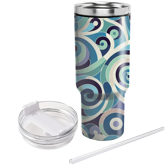 Geometric Spiral Shapes Tumbler Cups