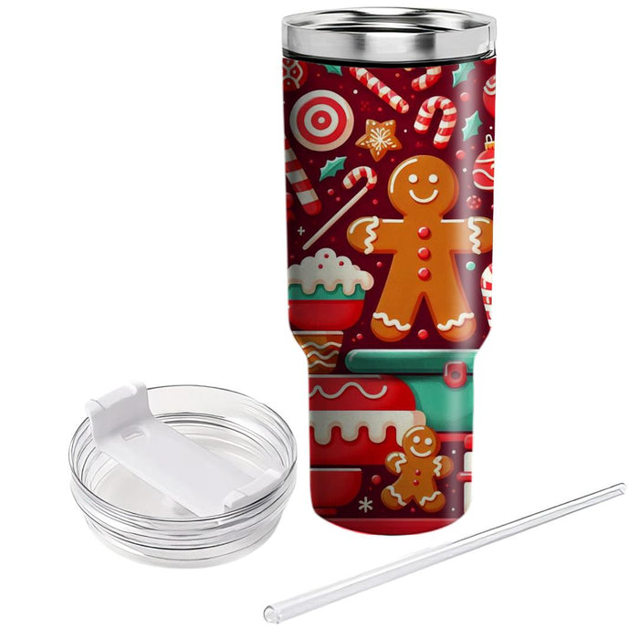 Winter Gingerbread Cheer  Travel Tumblers