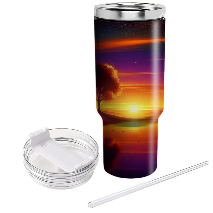 Autumn Sunset Serenity  Insulated Tumblers