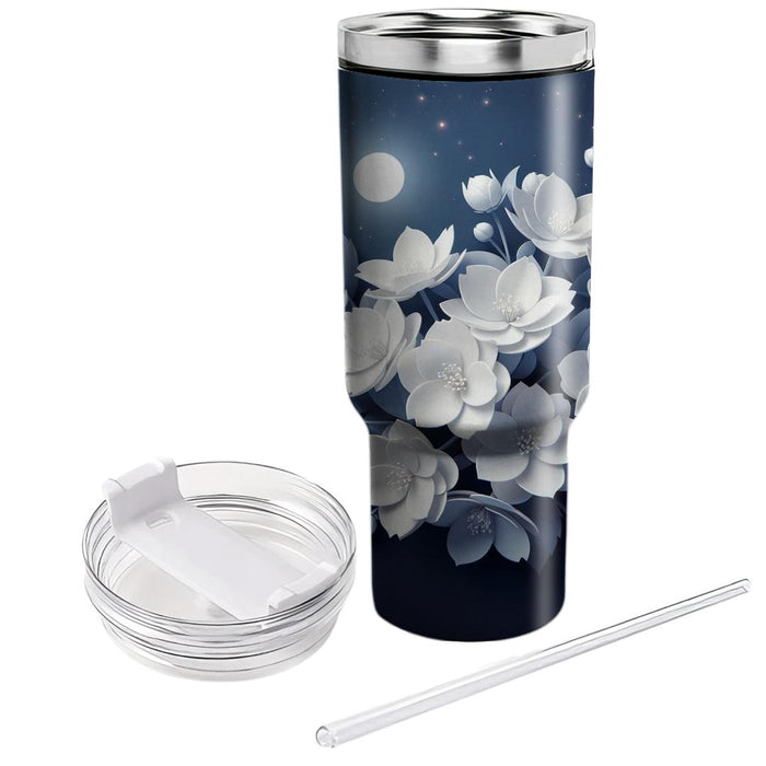 Fragrant Jasmine Night  Tumblers With Lids