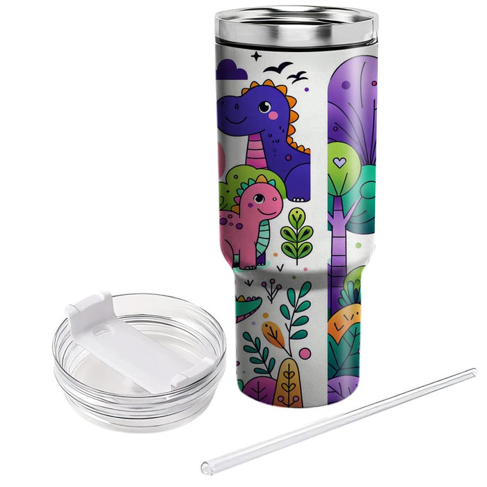 Whimsical Dino Friends  Custom Tumblers