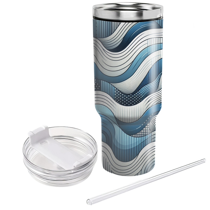 Geometric Wave Pattern  Decorative Tumblers