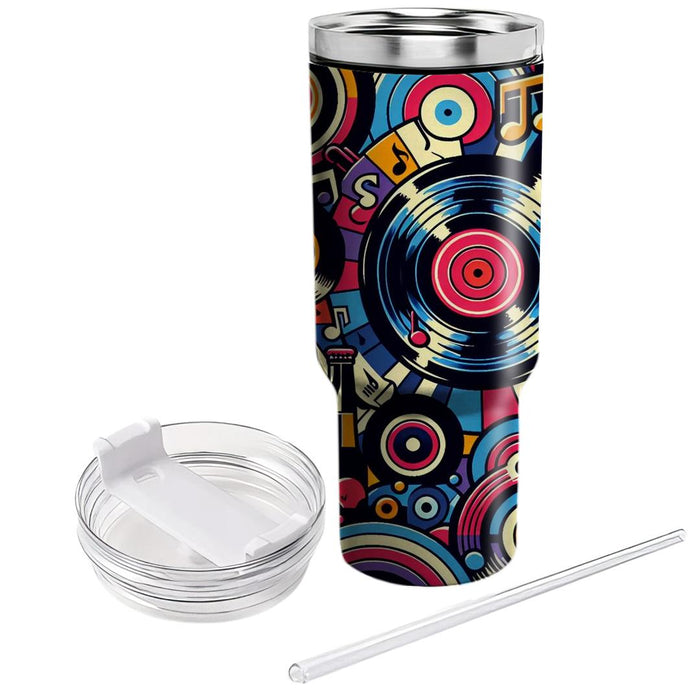 Vinyl Records Delight  Decorative Tumblers