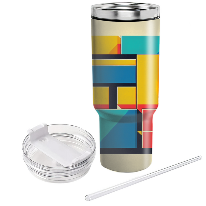 Bold Color Block  Tumbler Cups