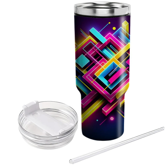 Geometric Neon Lights  Tumblers For Gifts