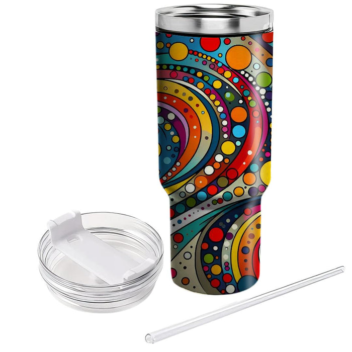 Vibrant Rainbow Dots  Custom Tumblers