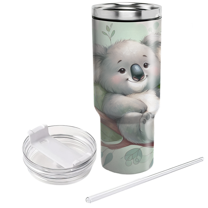 Joyful Koala Eucalyptus  Tumblers With Lids