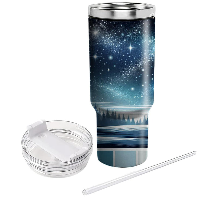 Winter Starry Night Sky  Tumblers With Lids