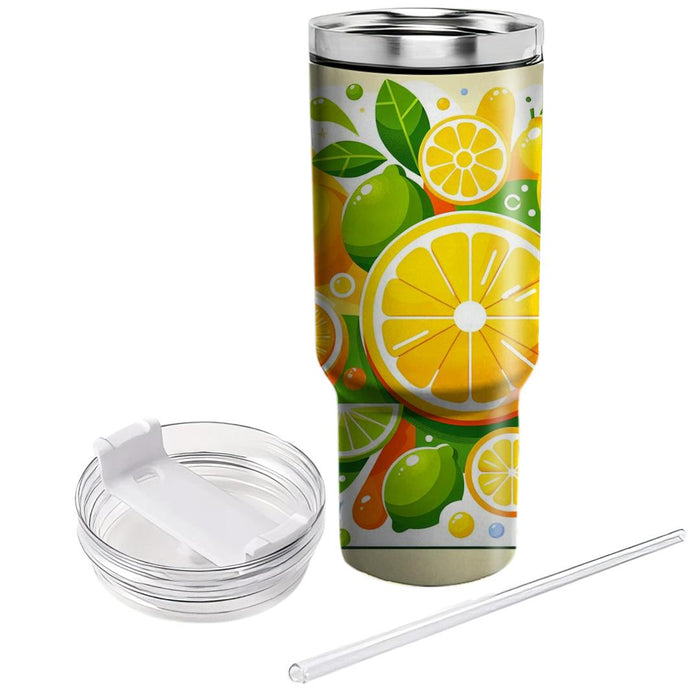 Vibrant Summer Citrus  Custom Tumblers