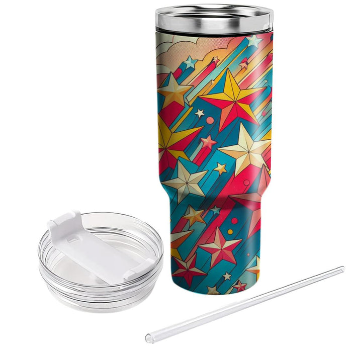 Whimsical Retro Stars  Custom Tumblers