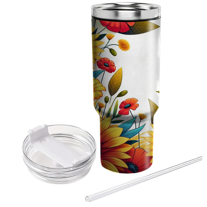 Vibrant Petal Dance  Unique Tumblers