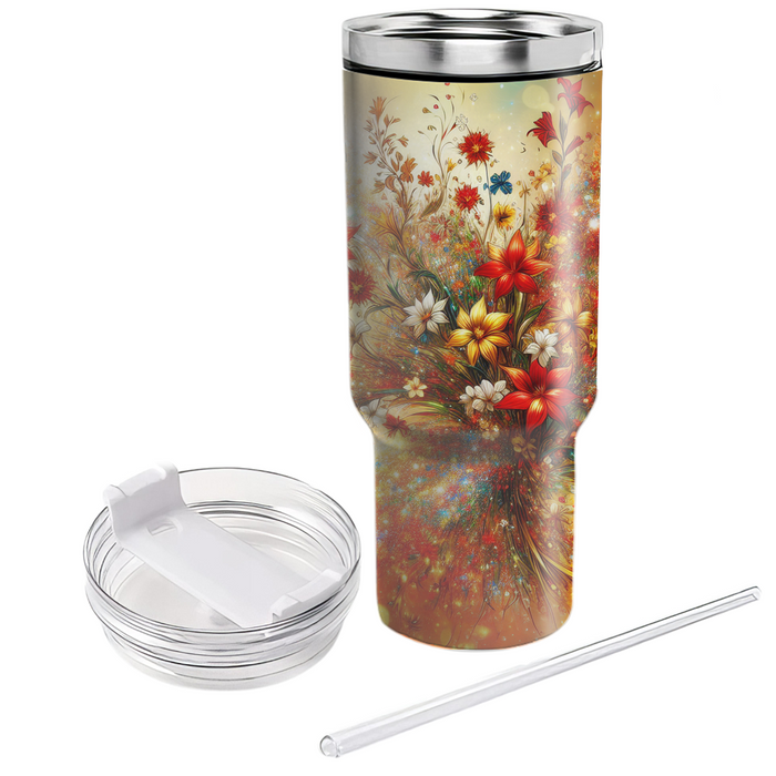 Bold Floral Fiesta  Travel Tumblers