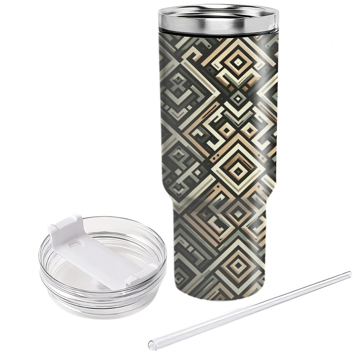 Woven Diamond Texture  Insulated Tumblers