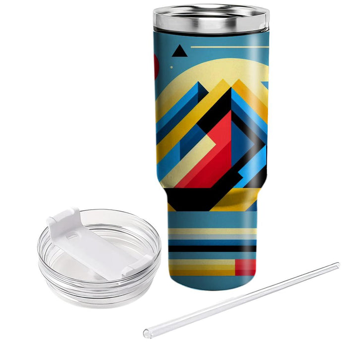 Bold Triangle Patterns  Travel Tumblers