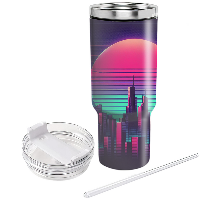 Vaporwave Cityscape  Custom Tumblers