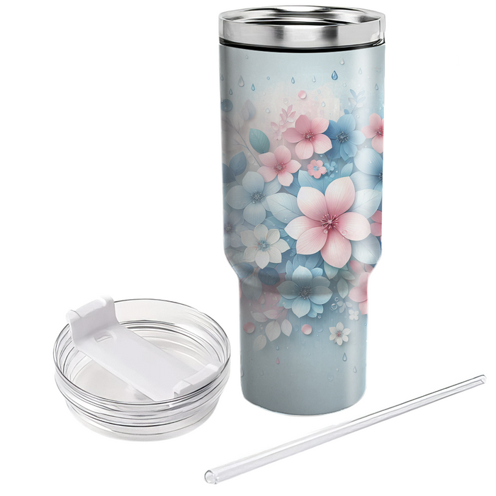 Spring Rain Petals  Personalized Tumblers