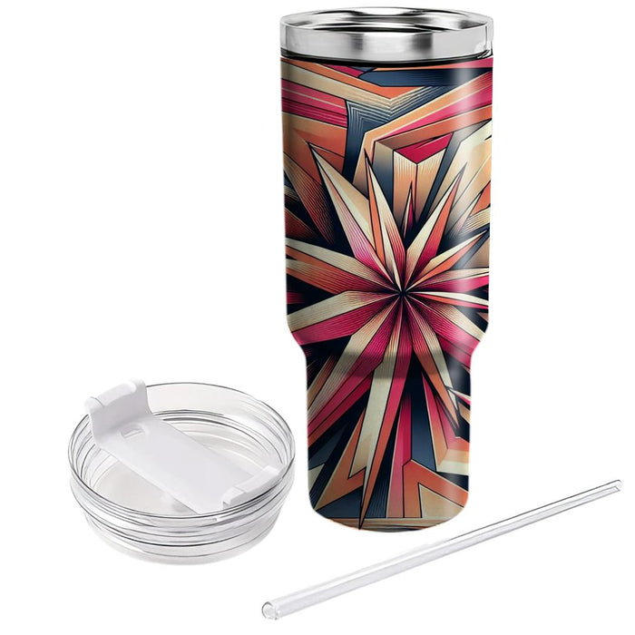 Abstract Starburst Pattern  Personalized Tumblers