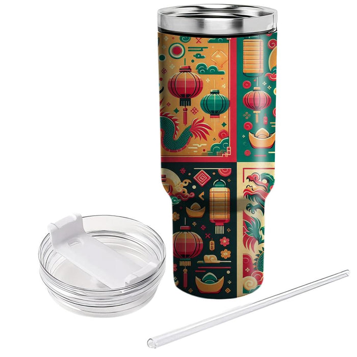 Retro Lunar New Year Joy Unique Tumblers