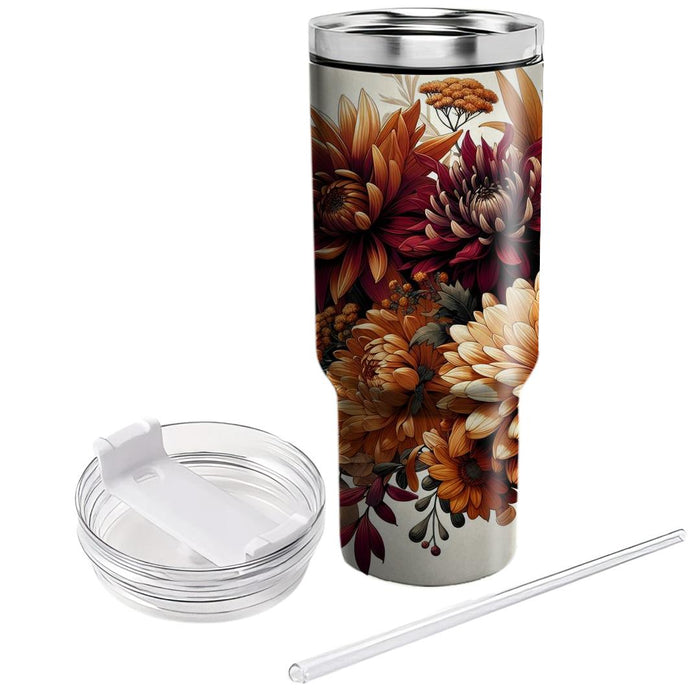 Autumn Floral Cascade  Tumbler Cups