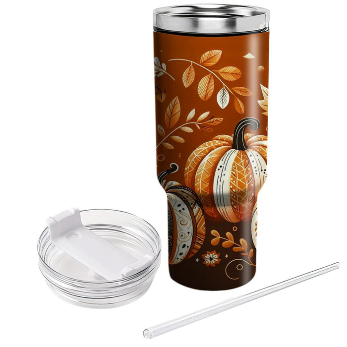 Whimsical Pumpkin Harvest - An Autumn Celebration  Decorative Tumblers