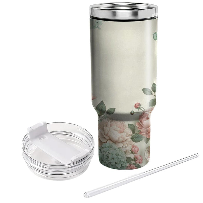 Spring Garden Tea Party Tumblers With Lids