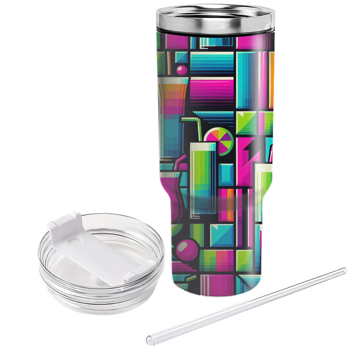 Rad Retro Color Blocks  Custom Tumblers