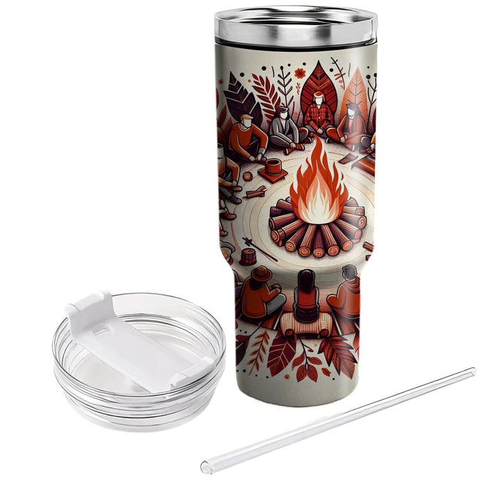 Autumn Bonfire Gathering  Decorative Tumblers