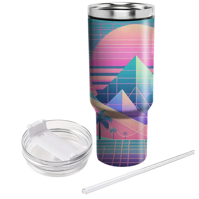 Vaporwave Vista  Tumbler Cups