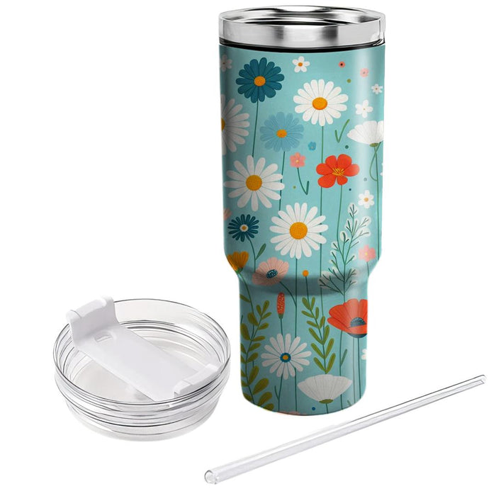 Whimsical Wildflower Field  Custom Tumblers