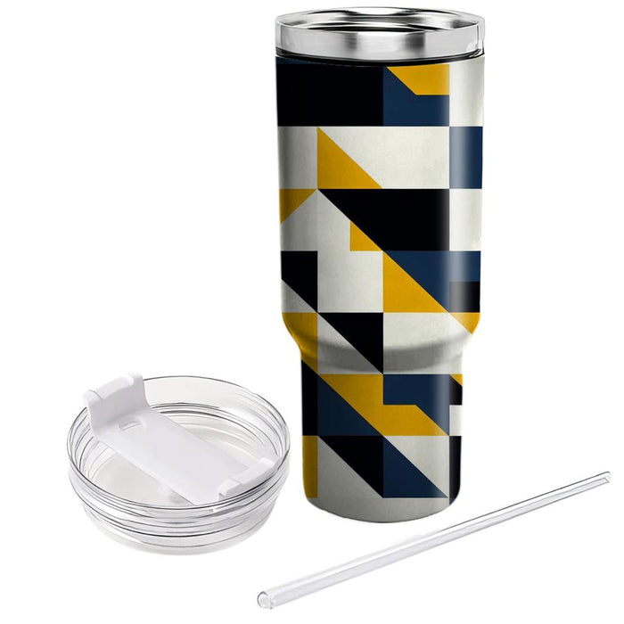 Geometric Grid Pattern  Personalized Tumblers