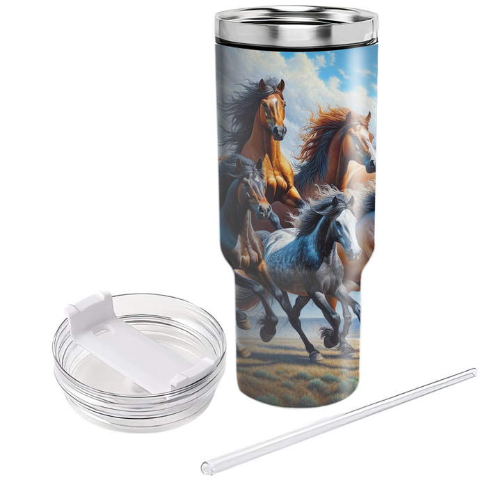 Galloping Wild Horses  Decorative Tumblers