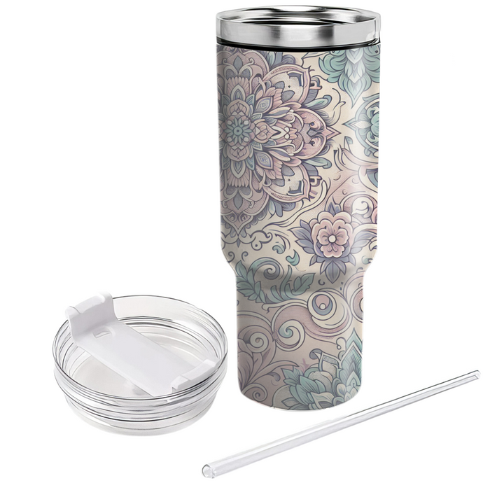 Floral Lace Overlay  Unique Tumblers