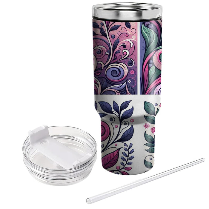 Whimsical Floral Swirl  Tumblers For Gifts