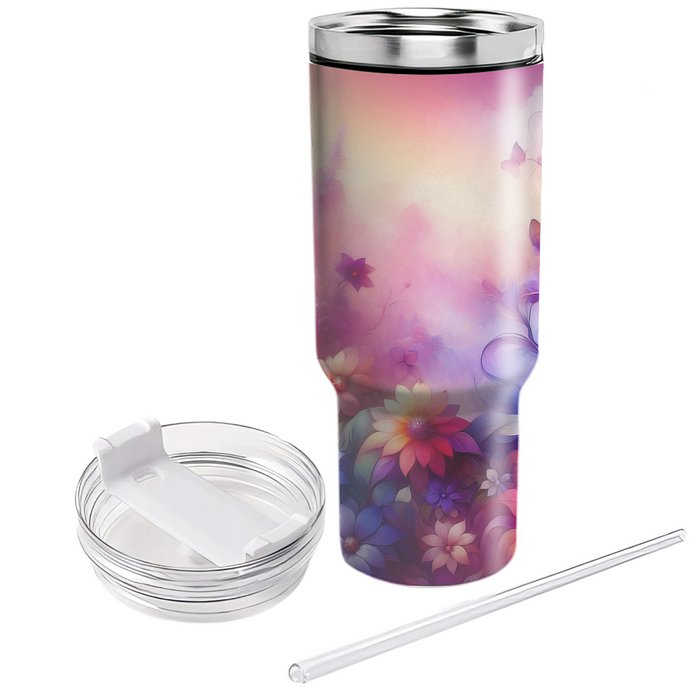 Floral Fantasy Voyage  Travel Tumblers