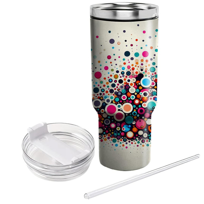 Funky Dot Burst  Personalized Tumblers