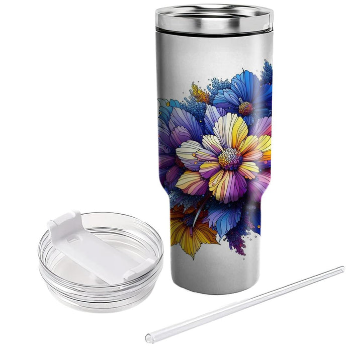 Vibrant Wildflower  Tumbler Cups