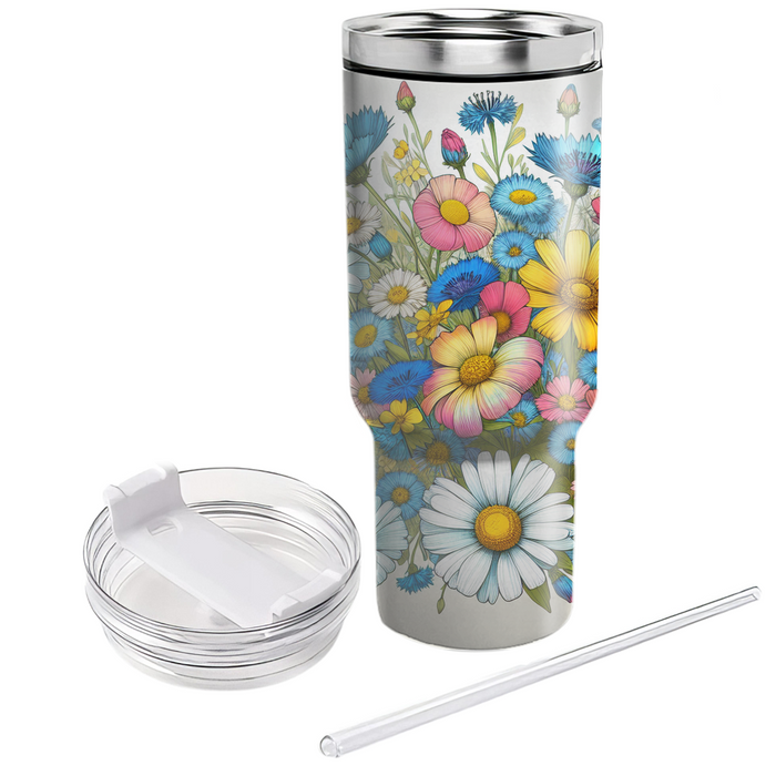 Whimsical Floral Wonderland  Tumblers With Lids