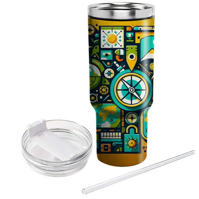 Vivid Adventure Map  Tumbler Cups