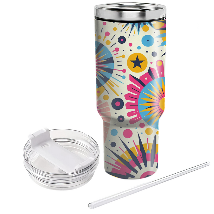 Geometric Circle Burst  Insulated Tumblers