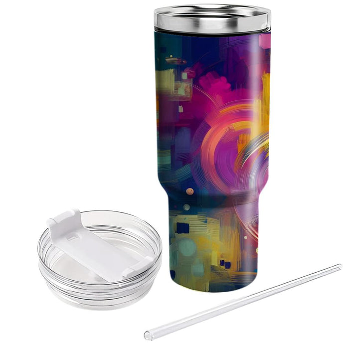 Trendy Brush Stroke  Tumbler Cups