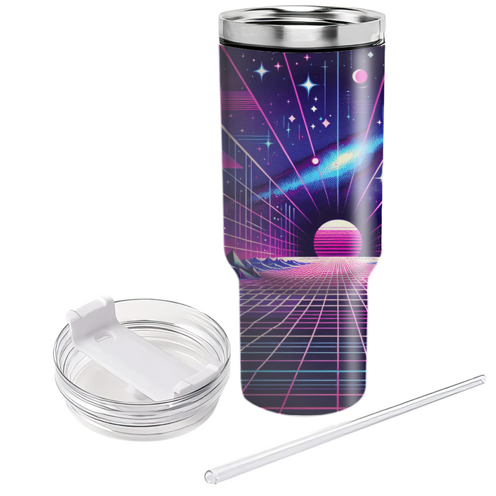 Retro Grid Universe Insulated Tumblers