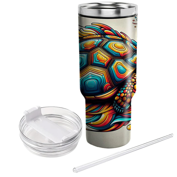 Funky Retro Tortoise  Travel Tumblers