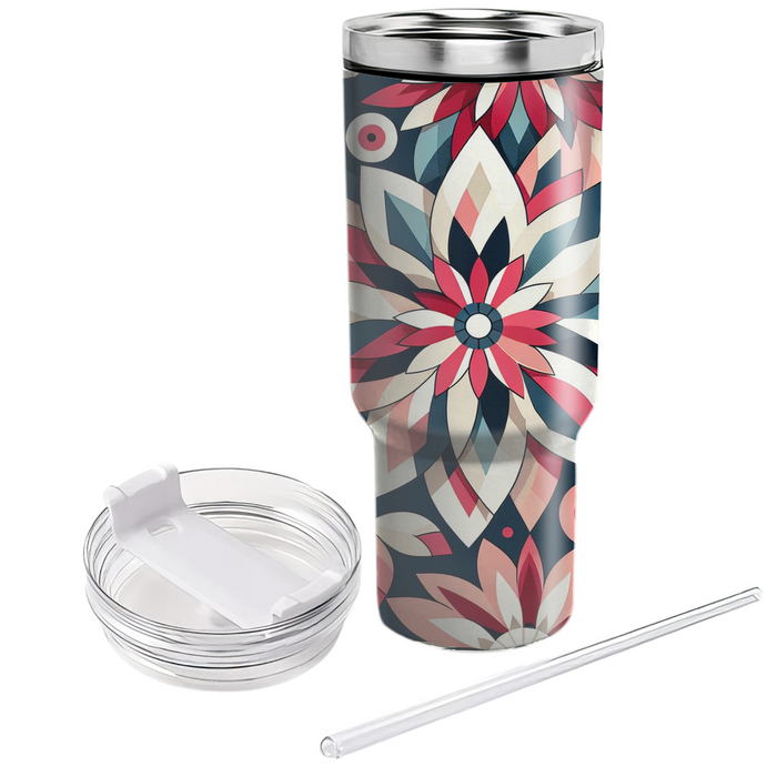 Artistic Geometric Petals Custom Tumblers