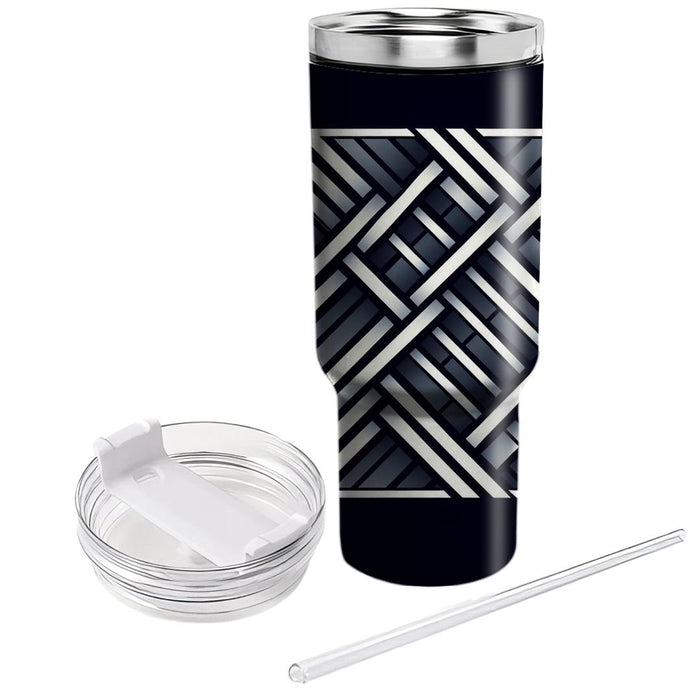 Sleek Geometric Grid  Decorative Tumblers