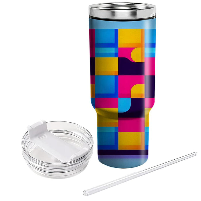 Bold Checkerboard Spectrum  Decorative Tumblers