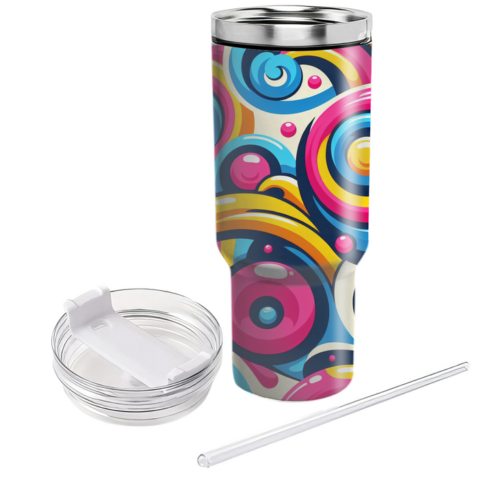 Vivid Geometric Spirals  Decorative Tumblers