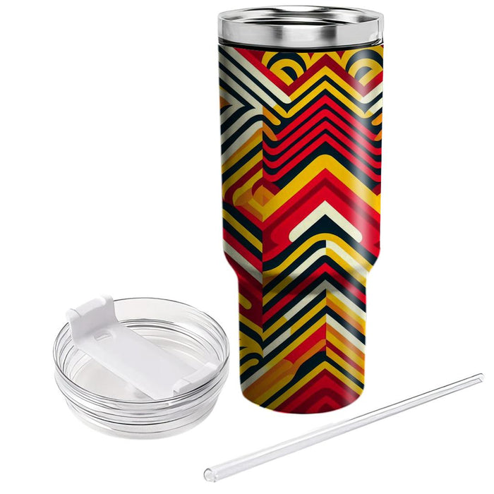 Zigzag Vibrance  Custom Tumblers