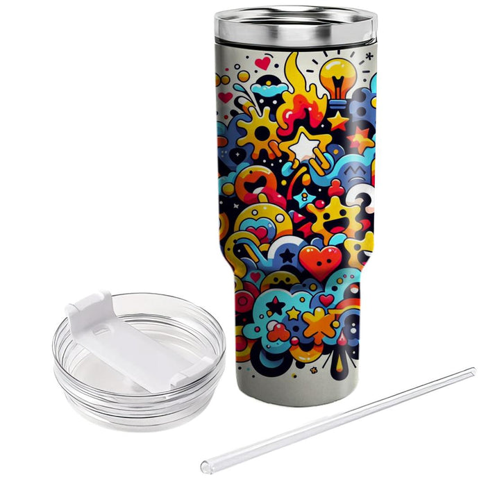 Doodle Art  Travel Tumblers