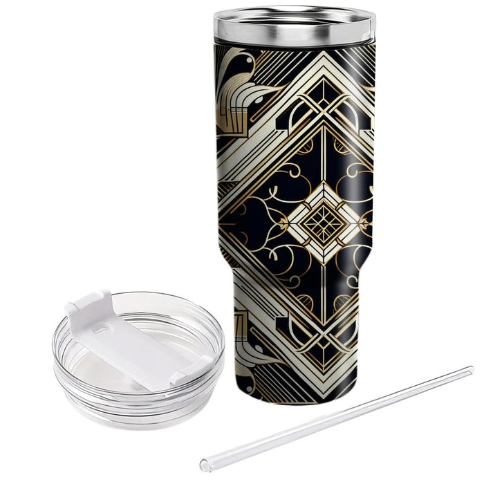 Art Deco Diamond Symphony  Personalized Tumblers