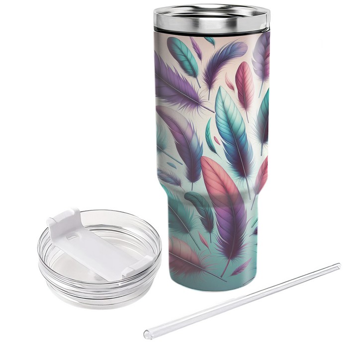 Whimsical Feather Dreams  Unique Tumblers